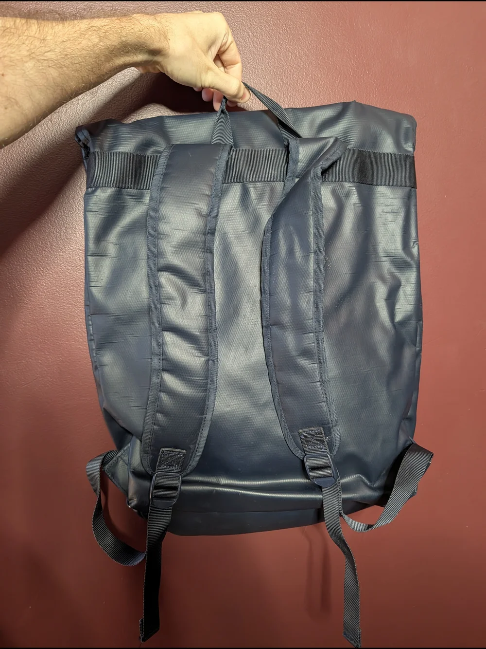 BREE Blue Waterproof XL Roll-Top Snap Backpack Waterproof Urban Commuter Bag